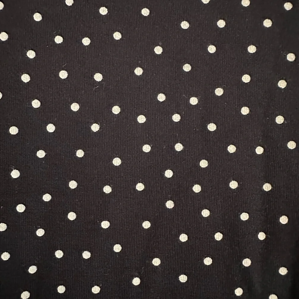 J.Jill Wearever Seamed Split-Neck Dress in black Tossed Dots Size XLP NWOT - Picture 11 of 16